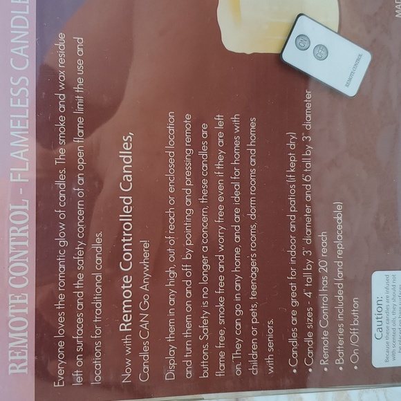 Remote control candles New Home Interiors 4" & 6" tall by 3" round Ivory - Picture 6 of 10